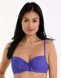 Lepel Summer Days Balconette Bikini Top - Blue Red