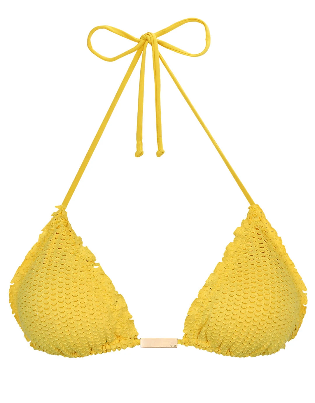 ViX Light Scales Ripple Tri Bikini Top - Yellow 1 ViX Light Scales Ripple Tri Bikini Top - Yellow