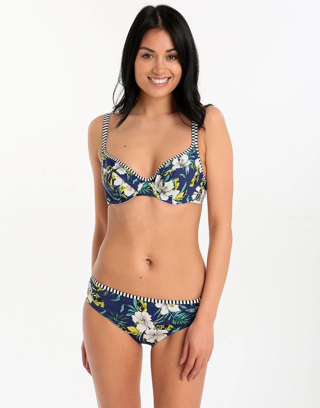 Panache Elle Balconnet Bikini Top - Cobalt Floral 2 Panache Elle Balconnet Bikini Top - Cobalt Floral - Image 2