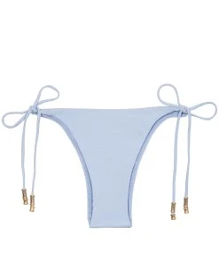 ViX Smoke Blue Long Tie Full Bikini Bottom - Blue