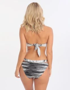 Sunseeker Let's Get Physical Banded Hipster Pant - Black White -Pitusa Shop sunseeker lets get physical banded hipster pant black white 3