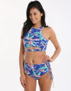 Sunseeker Tropical Dream High Neck Top - Marine Blue 7 Sunseeker Tropical Dream High Neck Top - Marine Blue -Pitusa Shop sunseeker tropical dream high neck top marine blue 4